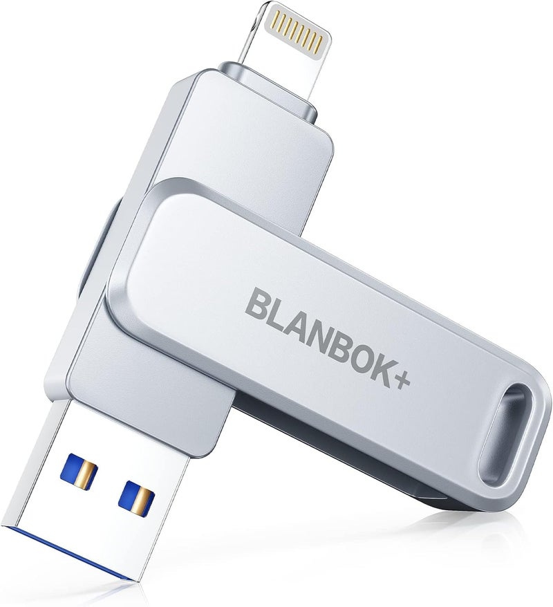 BLANBOK+ MFi Certified 512GB Flash Drive Thumb Drives USB Memory Stick High Speed Jump Drive, Portable Photo Stick External Storage iPhone Flash Drive for iPhone/iPad/Android/PC - Image 1